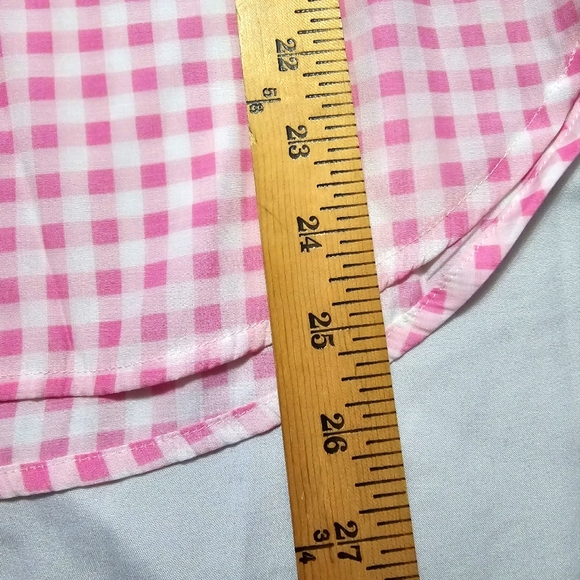 EXPRESS The City Shirt Gingham Pink/White. SIZE S/P - Picture 5 of 7